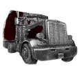 Long Nose Truck Lapel Pin